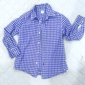 Crewcuts Boys Gingham Button Down Shirt Purple
Size 4/5